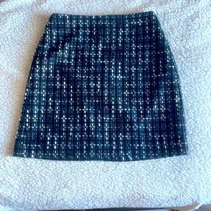 Loft Skirts | Loft Multi Colored Tweed Mini Skirt Nwt | Color: Black/White